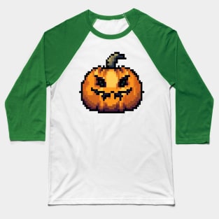 Pumkin Halloween Monster ,Pixel art Baseball T-Shirt